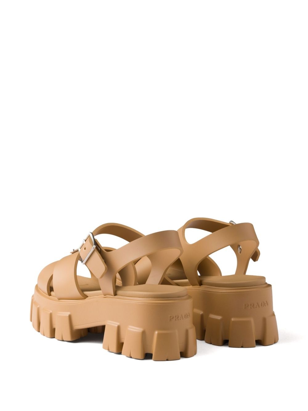 enamel triangle-logo sandals - 3