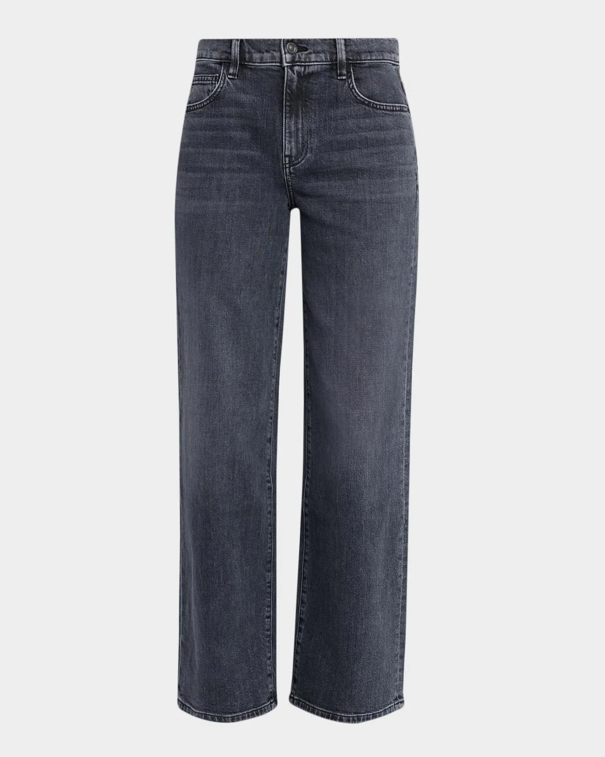 Straight-Leg Stretch Denim Jeans - 1