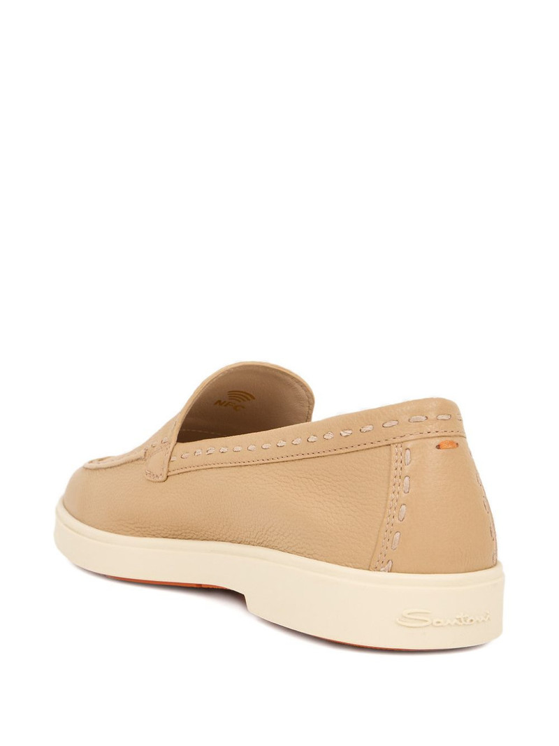 stitch-embellished leather loafers 3