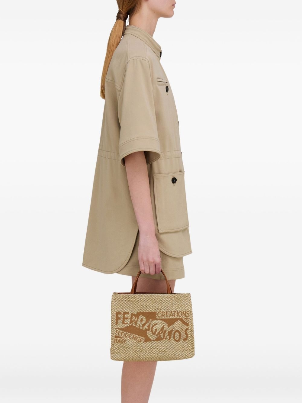medium logo-embroidered tote bag - 2