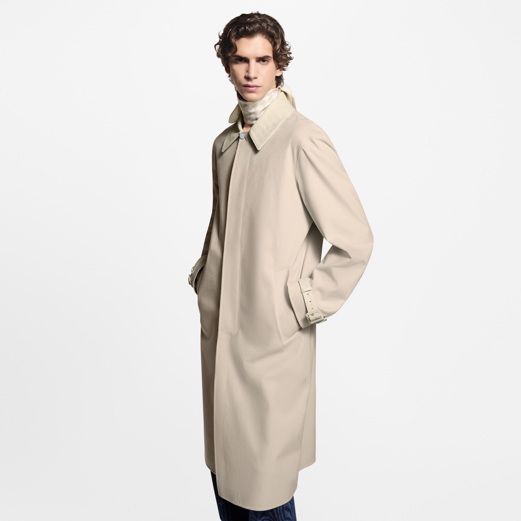 Technical Velvet Raincoat - 2