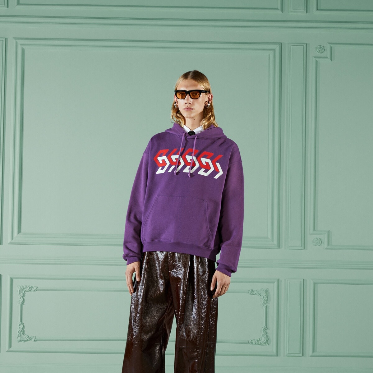 Cotton jersey sweatshirt with Gucci print - 6