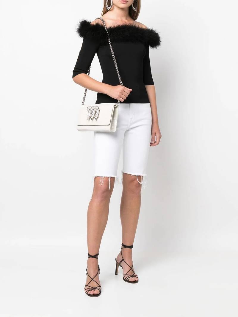 PHILIPP PLEIN skull-charm crossbody clutch bag outlook