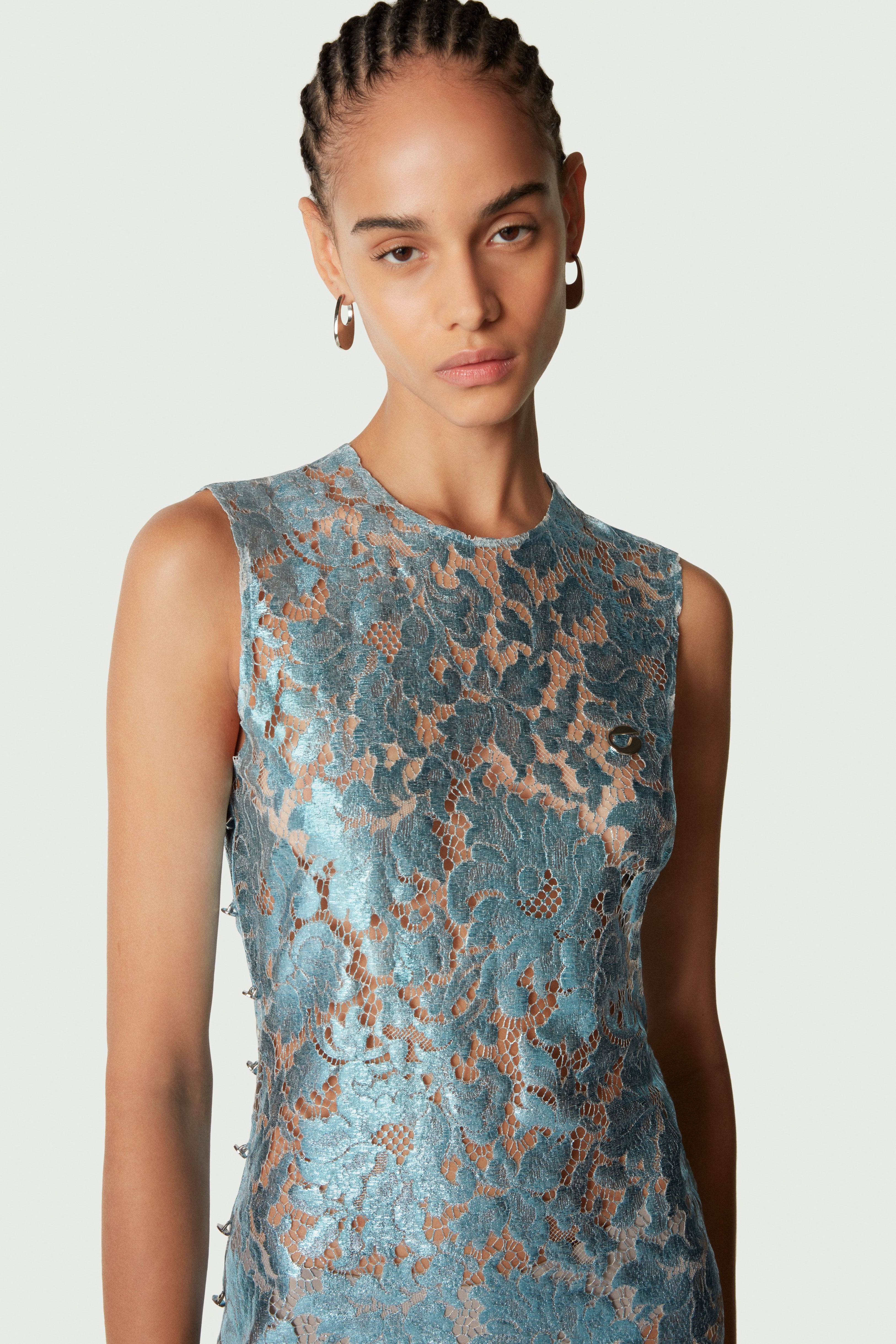 Lace Mini Dress - 1