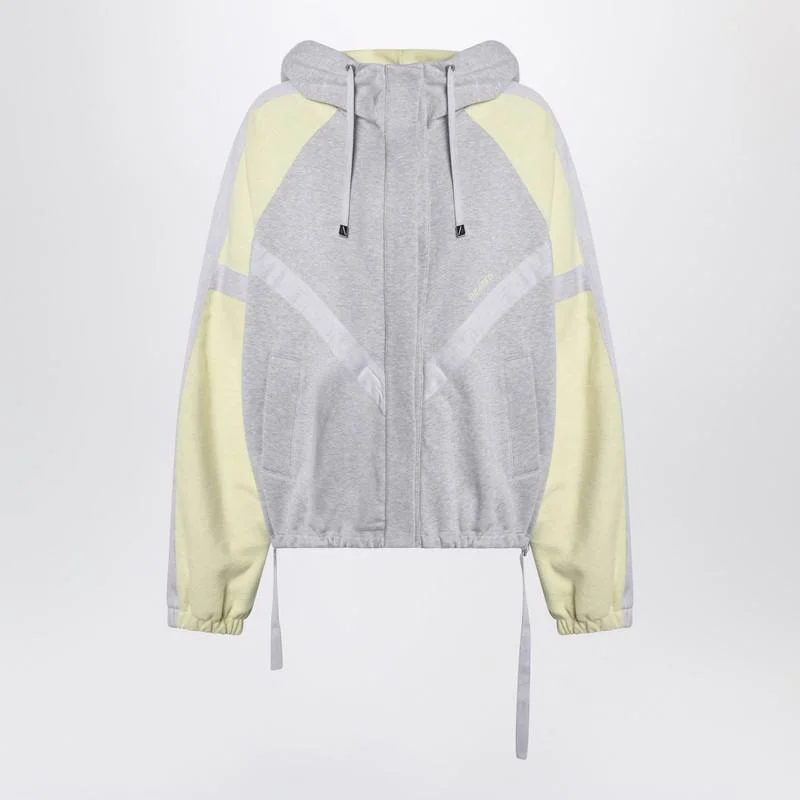 The Attico Grey/Light Yellow Bomber Sweatshirt - 1
