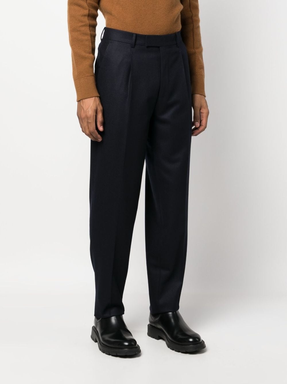 pleat-detail tailored trousers - 3