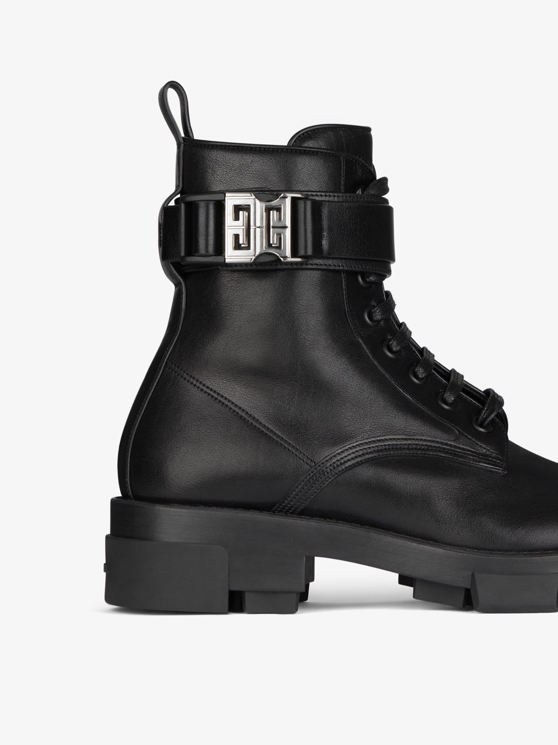 TERRA BOOTS IN LEATHER WITH 4G BUCKLE - 4