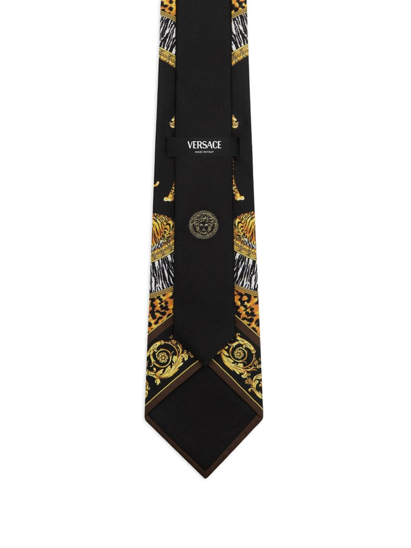 VERSACE animal-print tie outlook