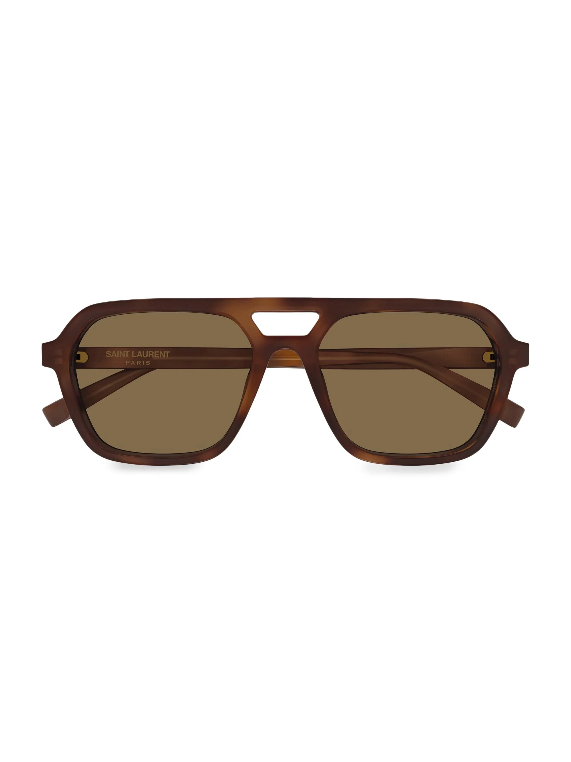 Men's 55MM Aviator Sunglasses - Havana - 1