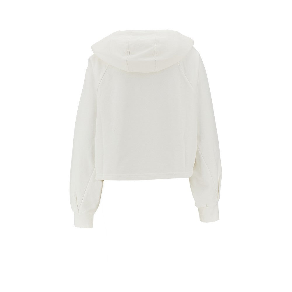LOGO EMBROIDERY CROPPED HOODIE - 3