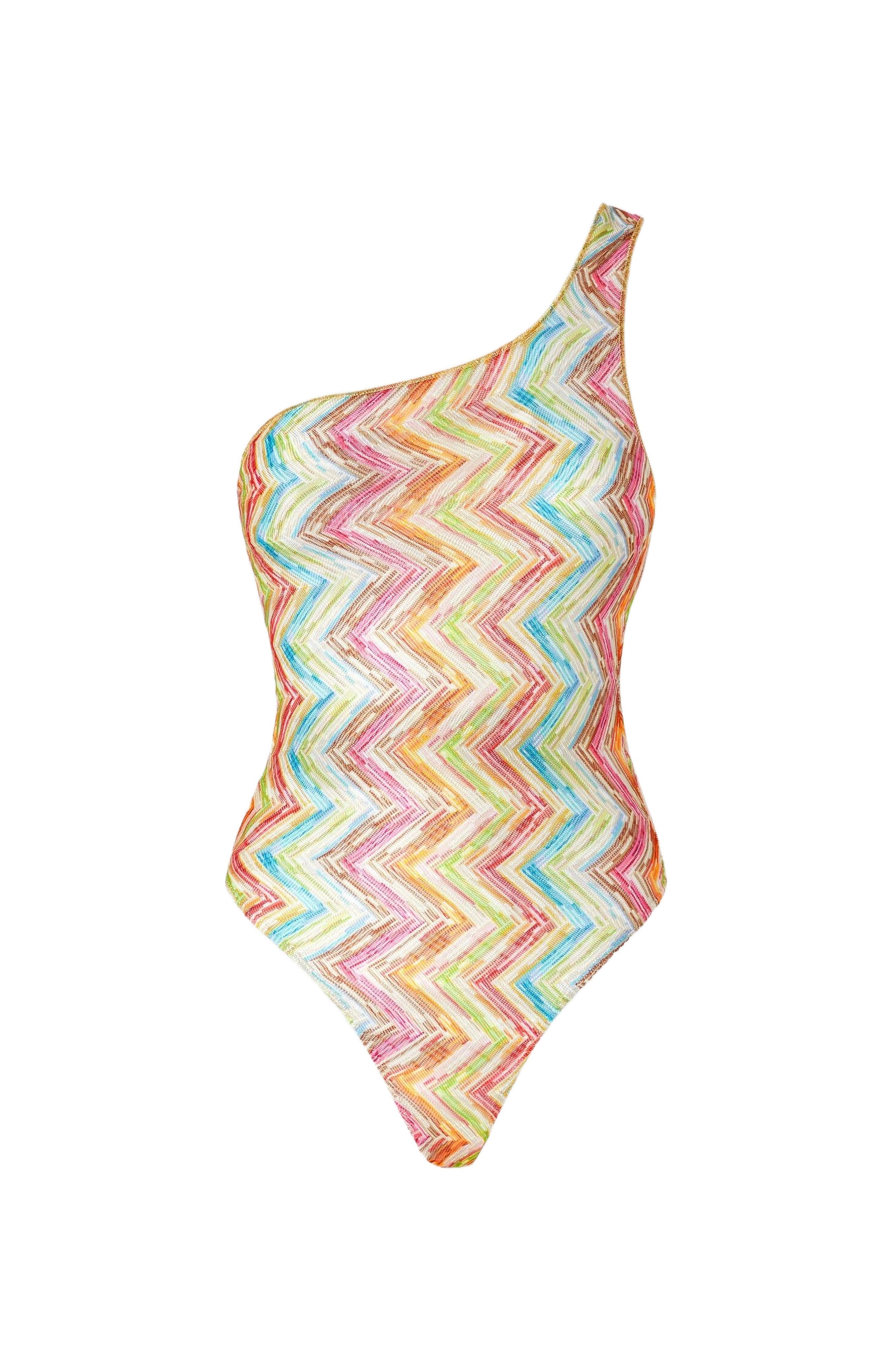 Missoni One-shoulder One-piece Swimsuit In Printed Tulle in Multicoloured at Nordstrom - 2