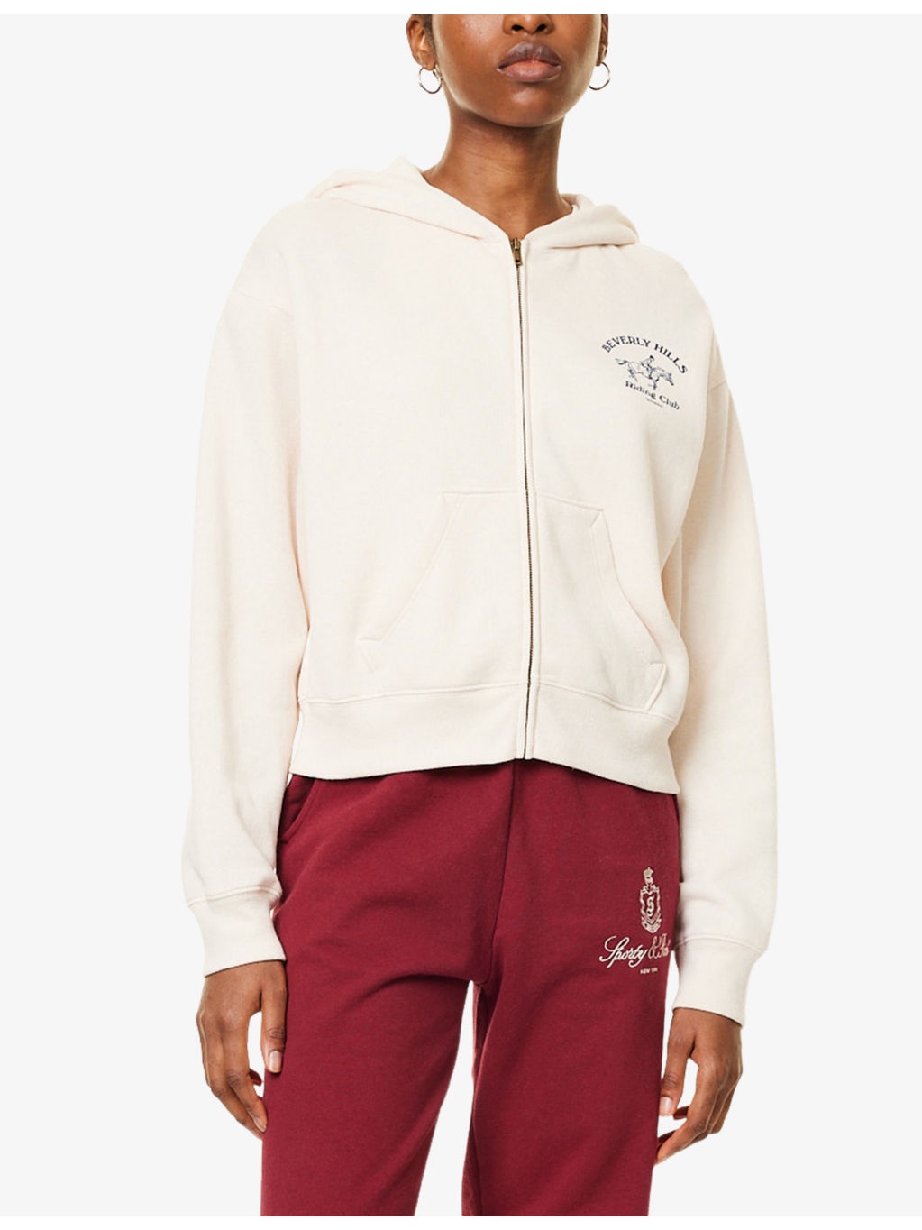 BH Riding Club Soft Cropped Cotton-Jersey Hoody - 3