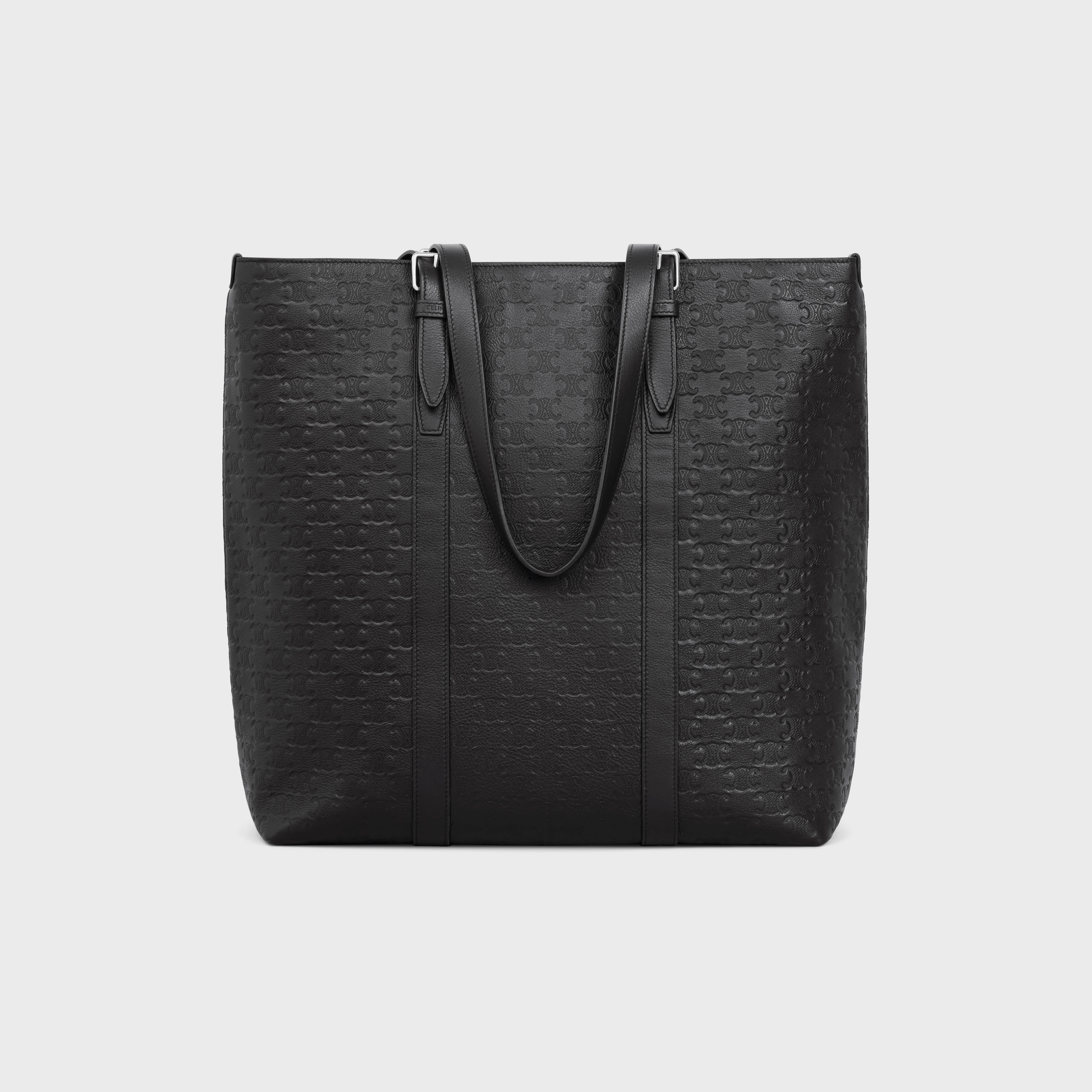 CABAS WITH BUCKLE in Calfskin with triomphe embossed - 1
