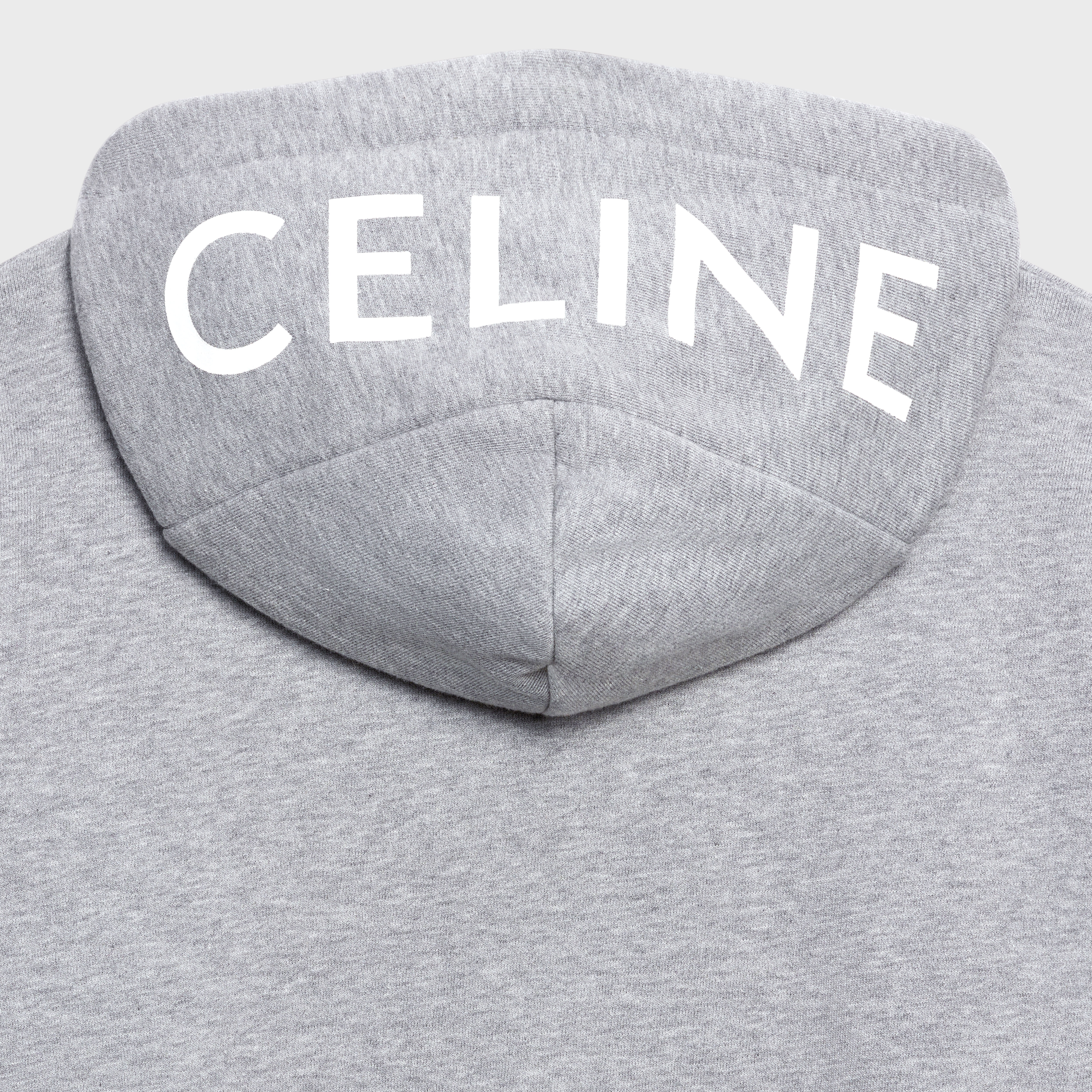 CELINE LOOSE COTTON FLEECE HOODIE - 3