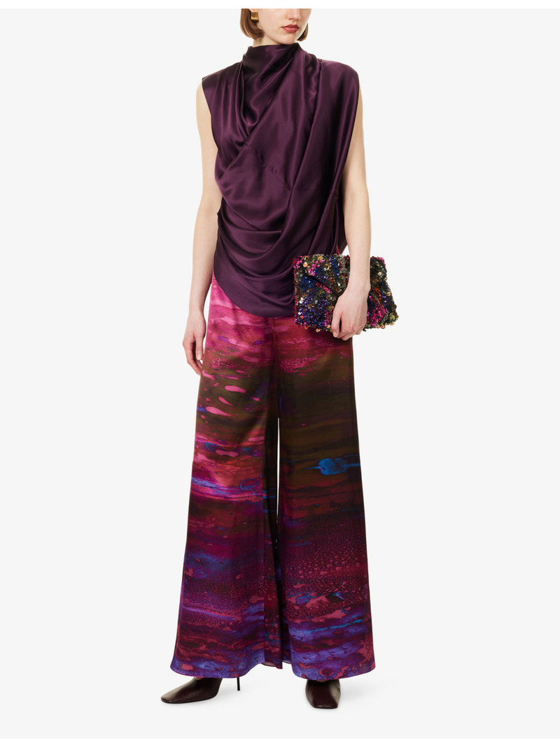 Roksanda Vesper Draped Silk Top outlook