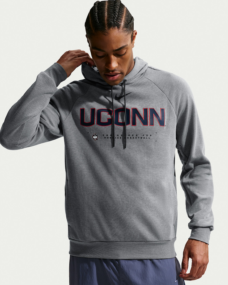 Connecticut Huskies Nike NCAA Men's Basketball Coaches' Pullover Hoodie 1