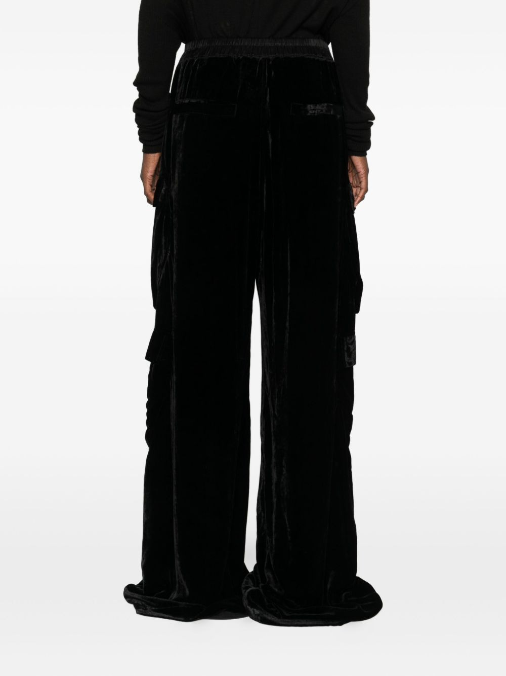 velvet cargo trousers - 4