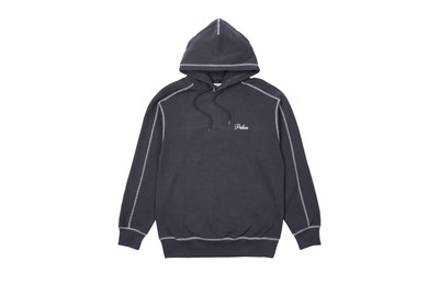 PALACE CHAIN STITCH HOOD SLATE BLUE outlook