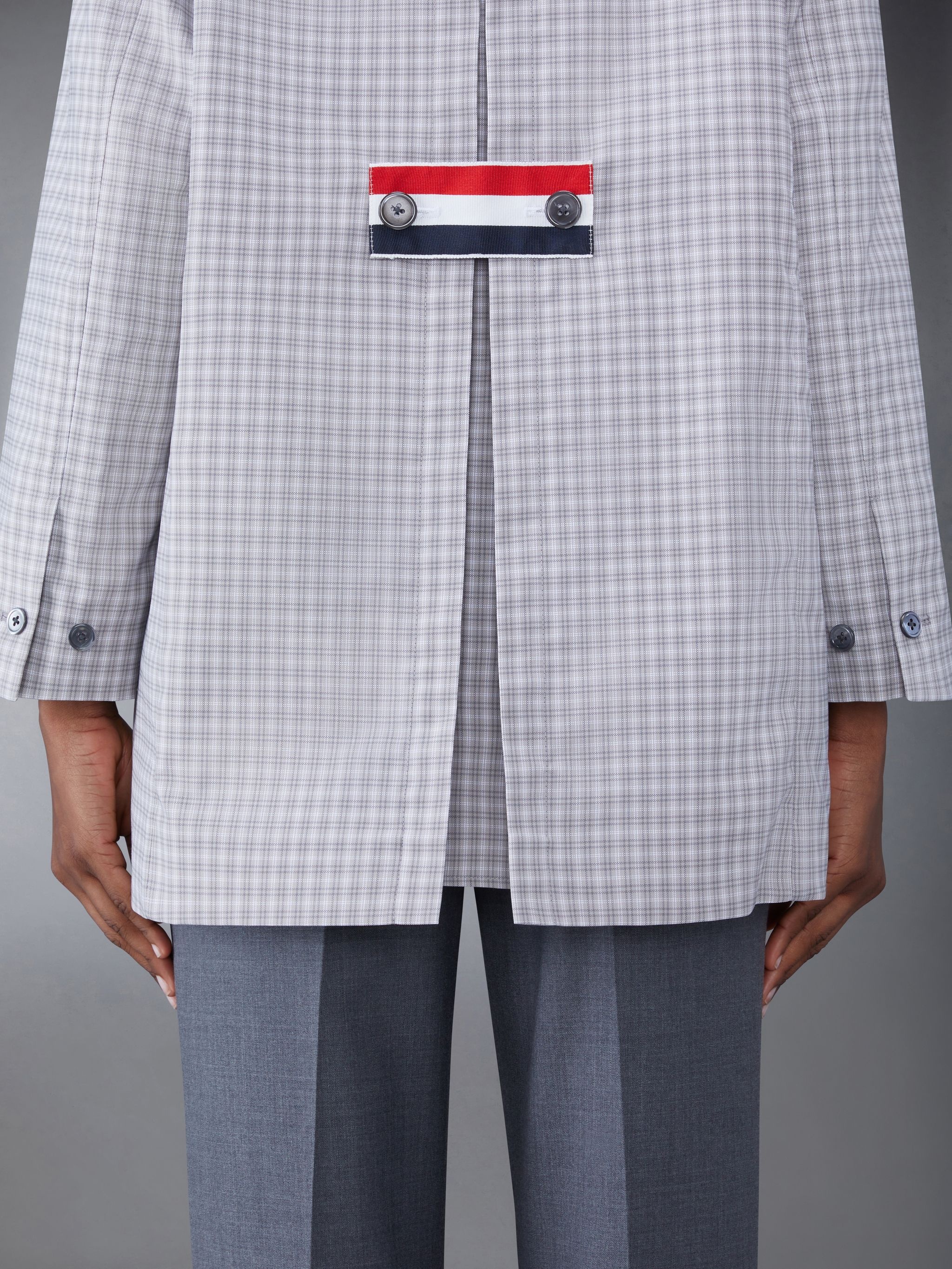 Check Tech Canvas Cropped Car Coat - 6