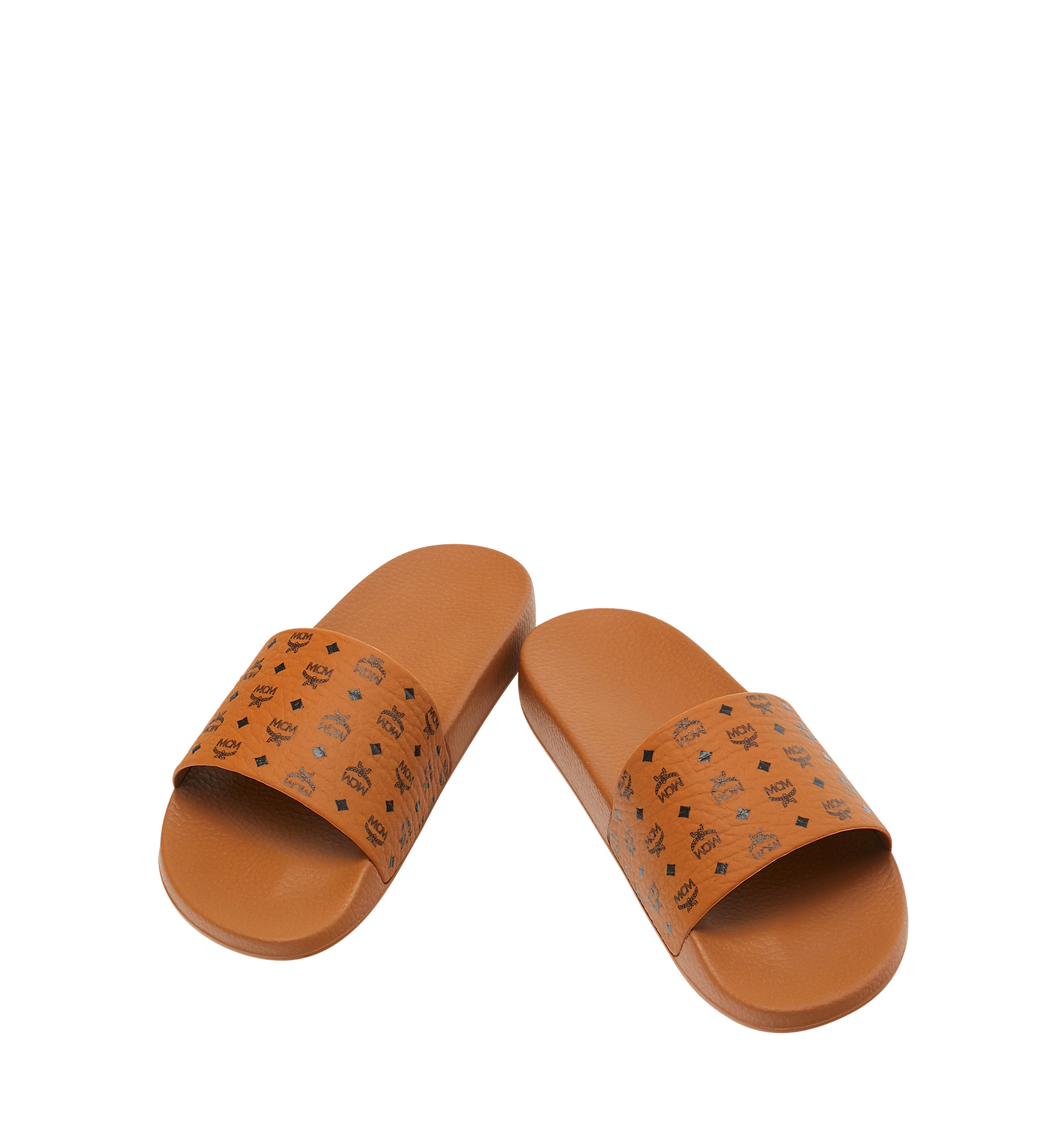 Monogram Print Rubber Slides - 4