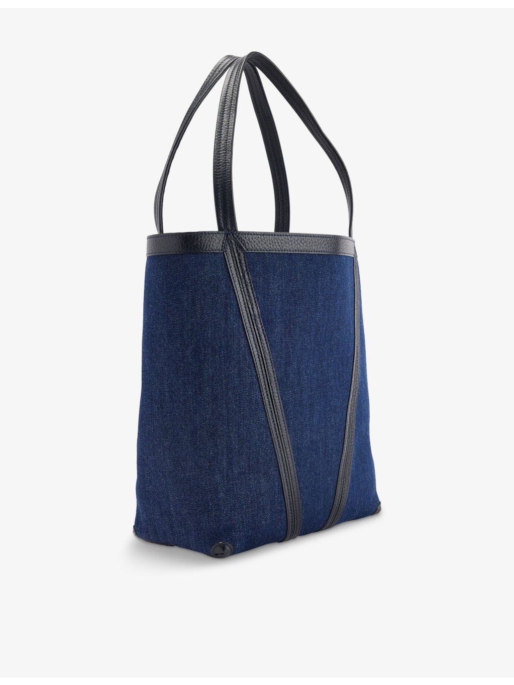 Spin Medium Denim And Leather Tote Bag - 4