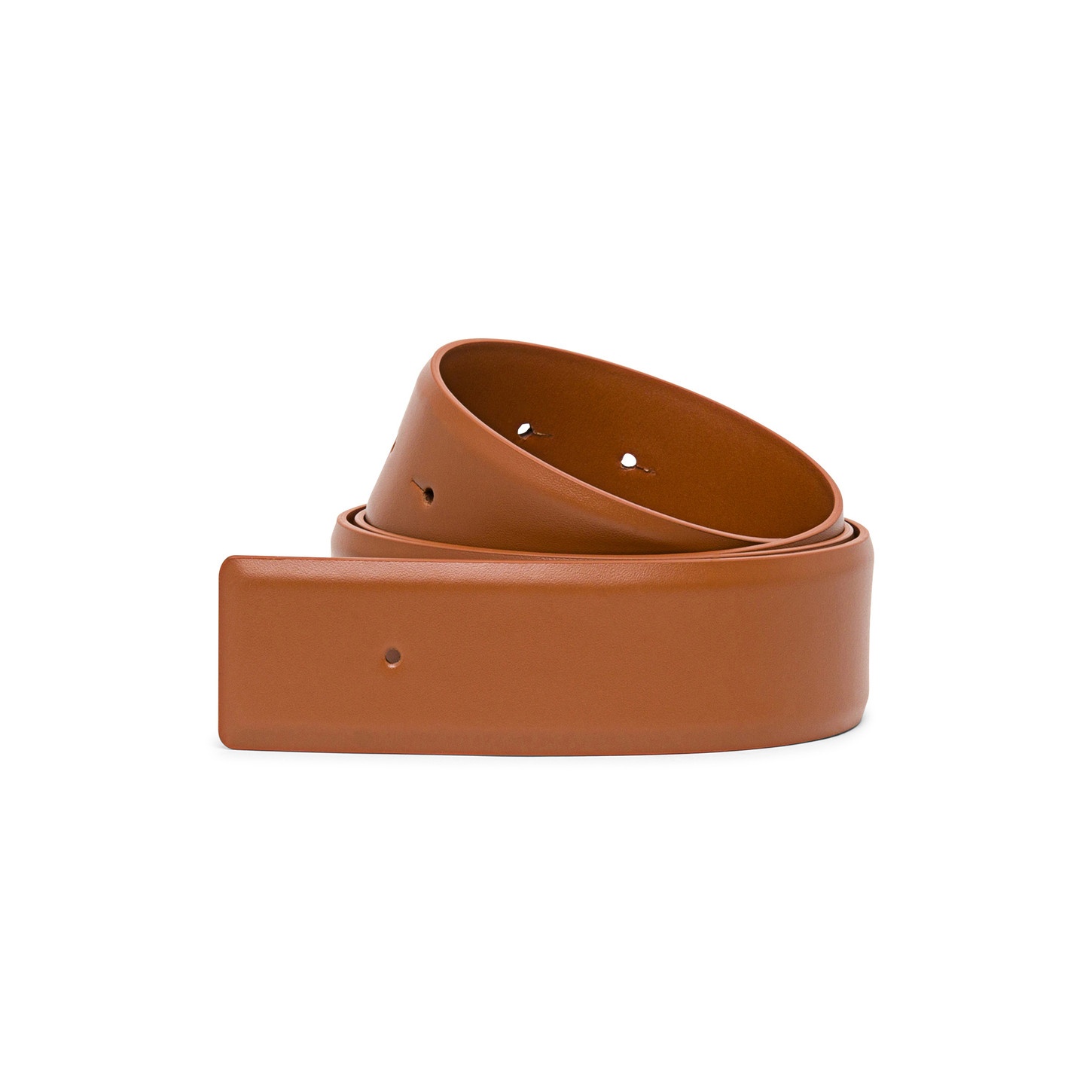 Brown leather belt strap - 1