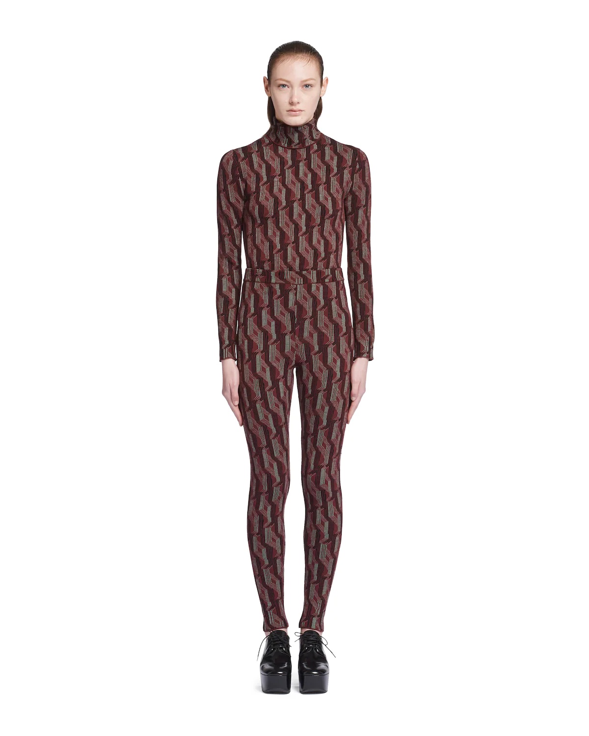 Superfine wool jacquard leggings - 2