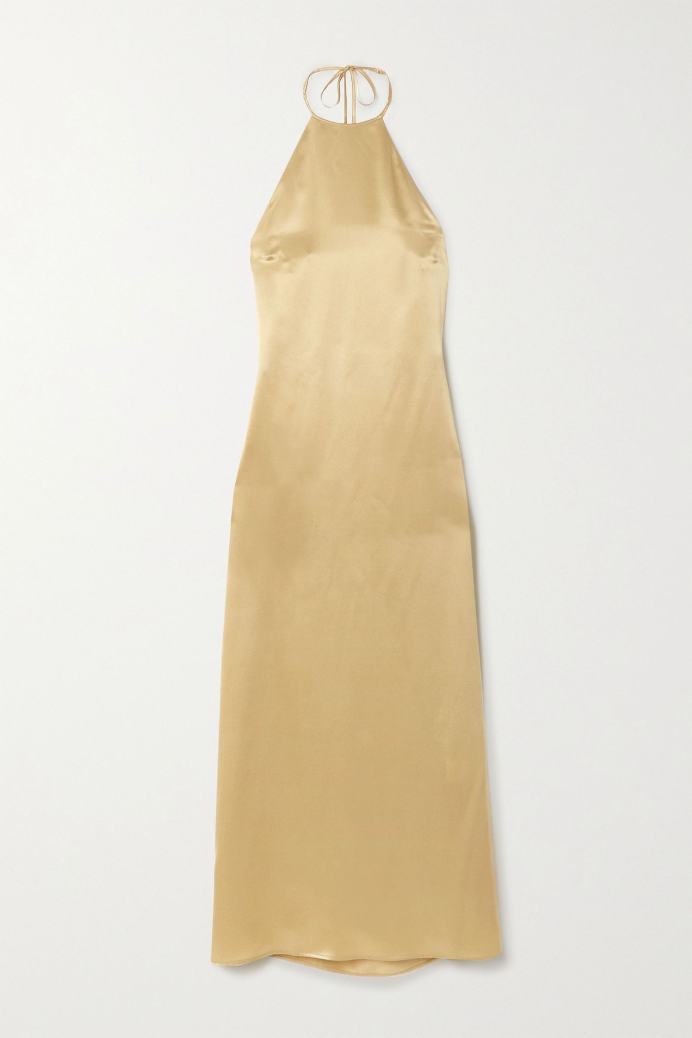 Jack silk-satin halterneck midi dress  - 1