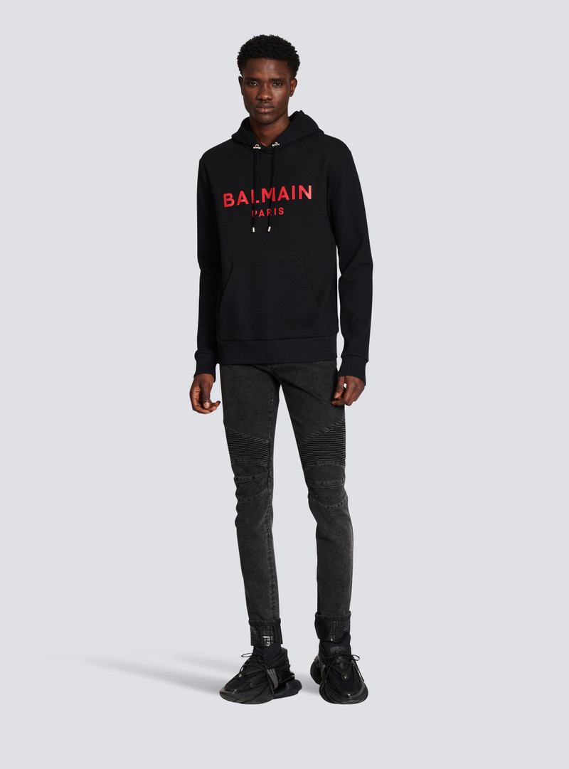 Balmain EXCLUSIVE - Cotton sweatshirt with Balmain Paris logo print outlook