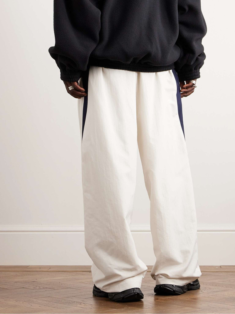 Wide-Leg Colour-Block Cotton-Blend Shell Track Pants 4