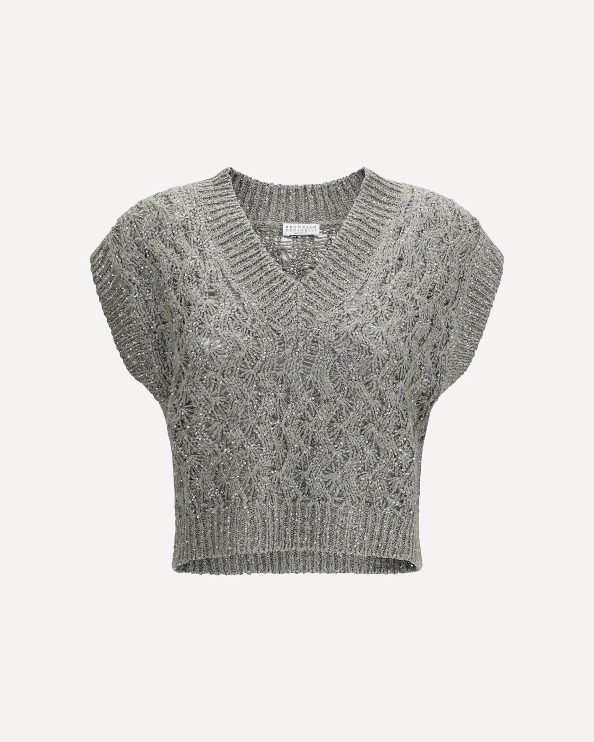 Silk blend sequined Vest - 1