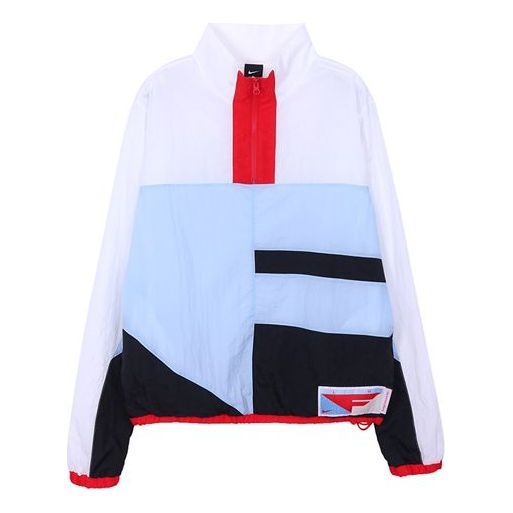 Nike As M Nk Flight Jacket Half Zipper Colorblock White CN8509-436 - 1