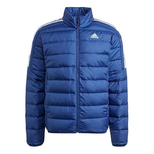 Men's adidas Ess Down Sports Stay Warm Stand Collar With Down Feather Blue Jacket GT9173 - 1