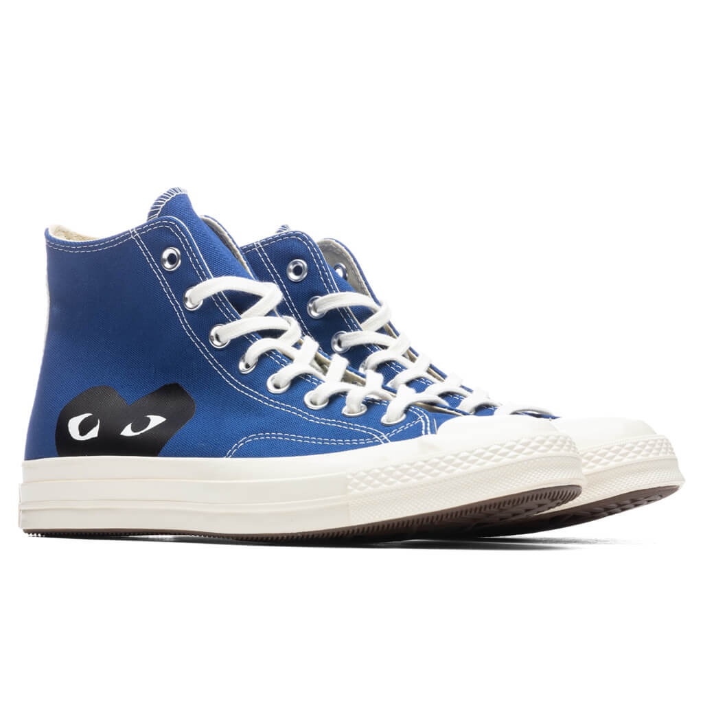 CONVERSE X COMME DES GARCONS PLAY ALL STAR CHUCK '70 HI - BLUE - 2