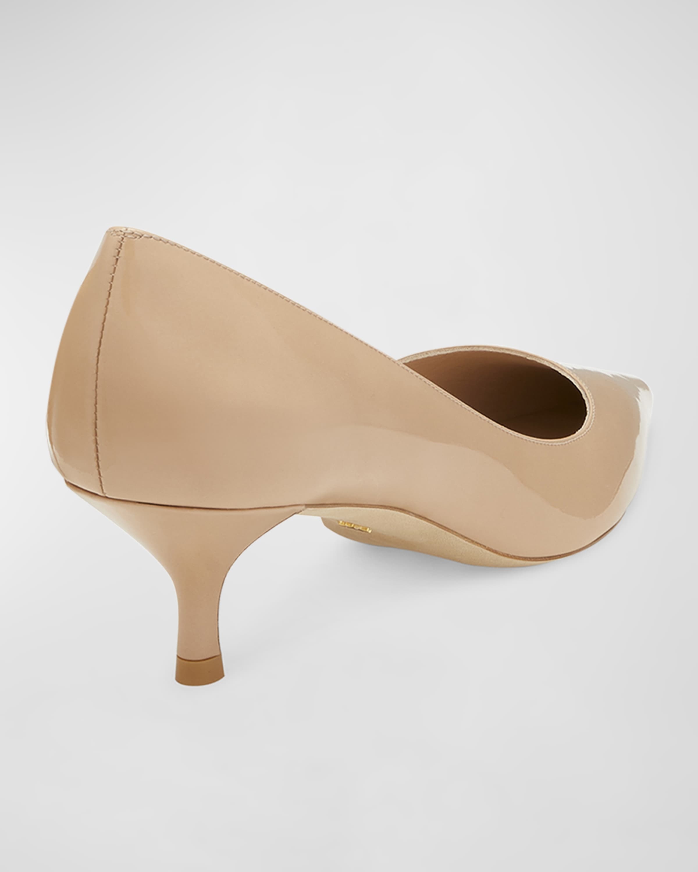 Stuart Patent Kitten-Heel Pumps - 3