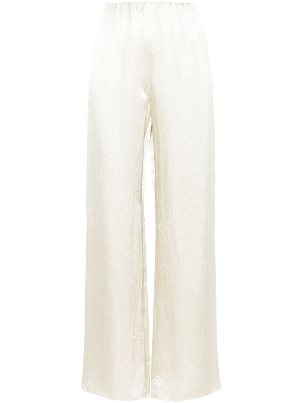 wide-leg satin trousers - 1