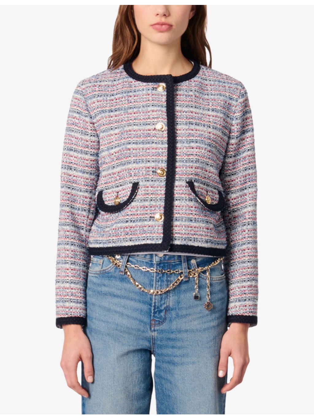 Short Tweed Cotton-Blend Jacket - 3