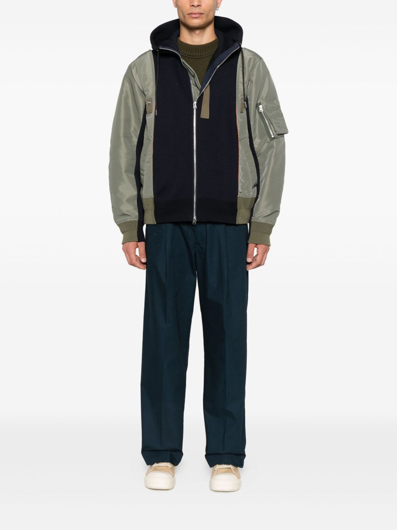 sacai panelled hooded jacket outlook