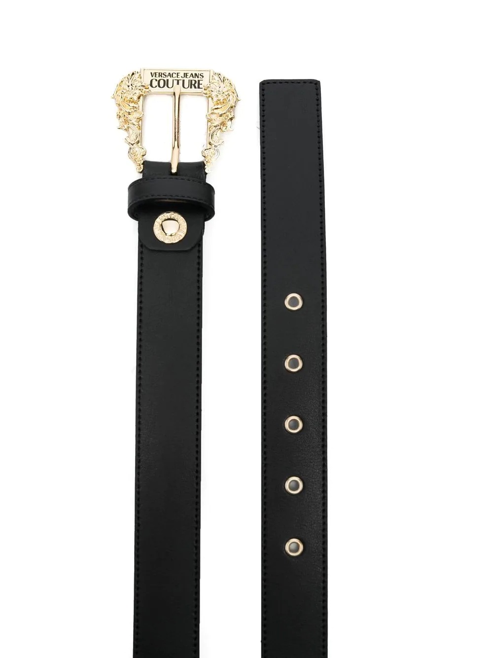 Baroque-buckle leather belt - 2