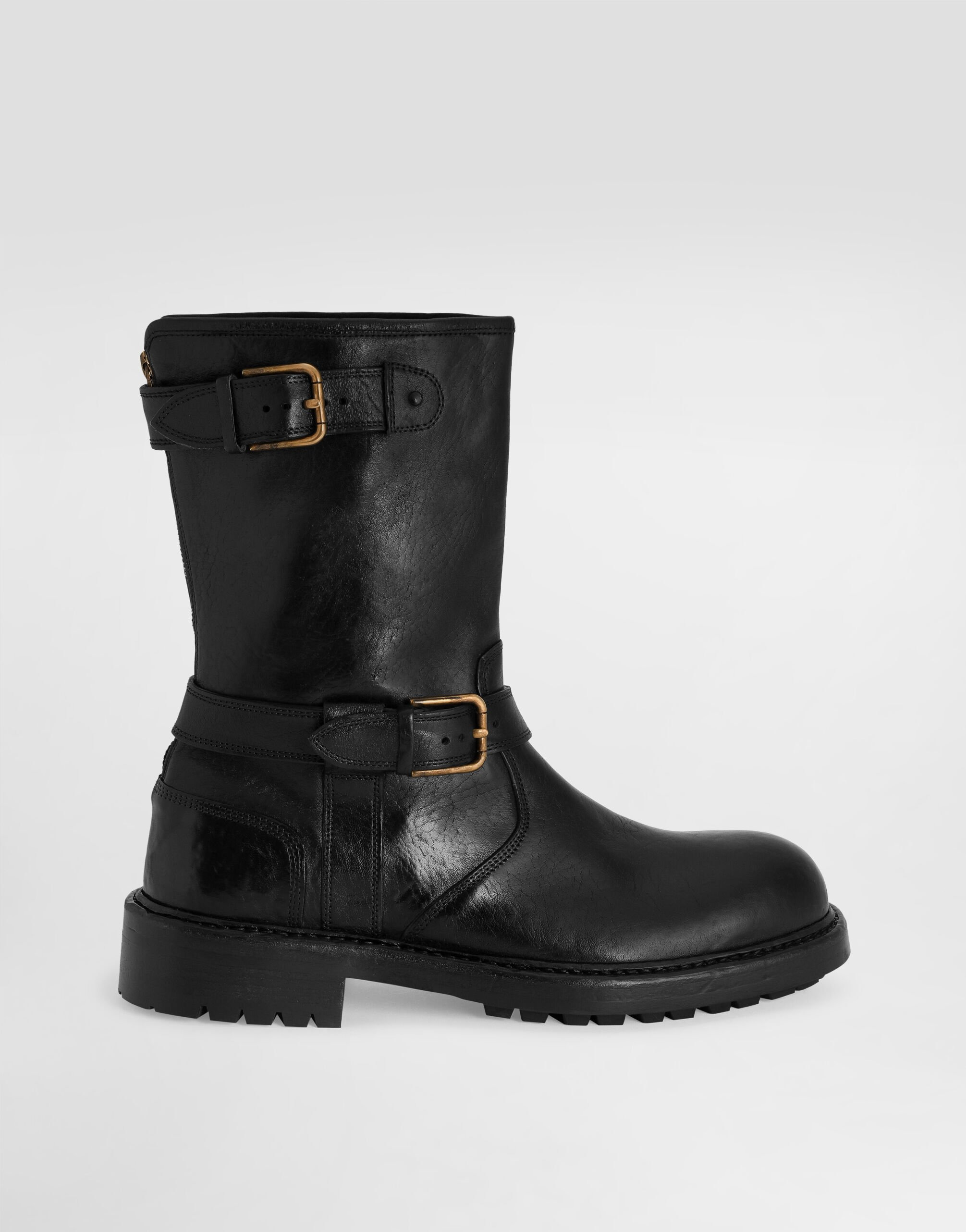 Leather biker boots - 1