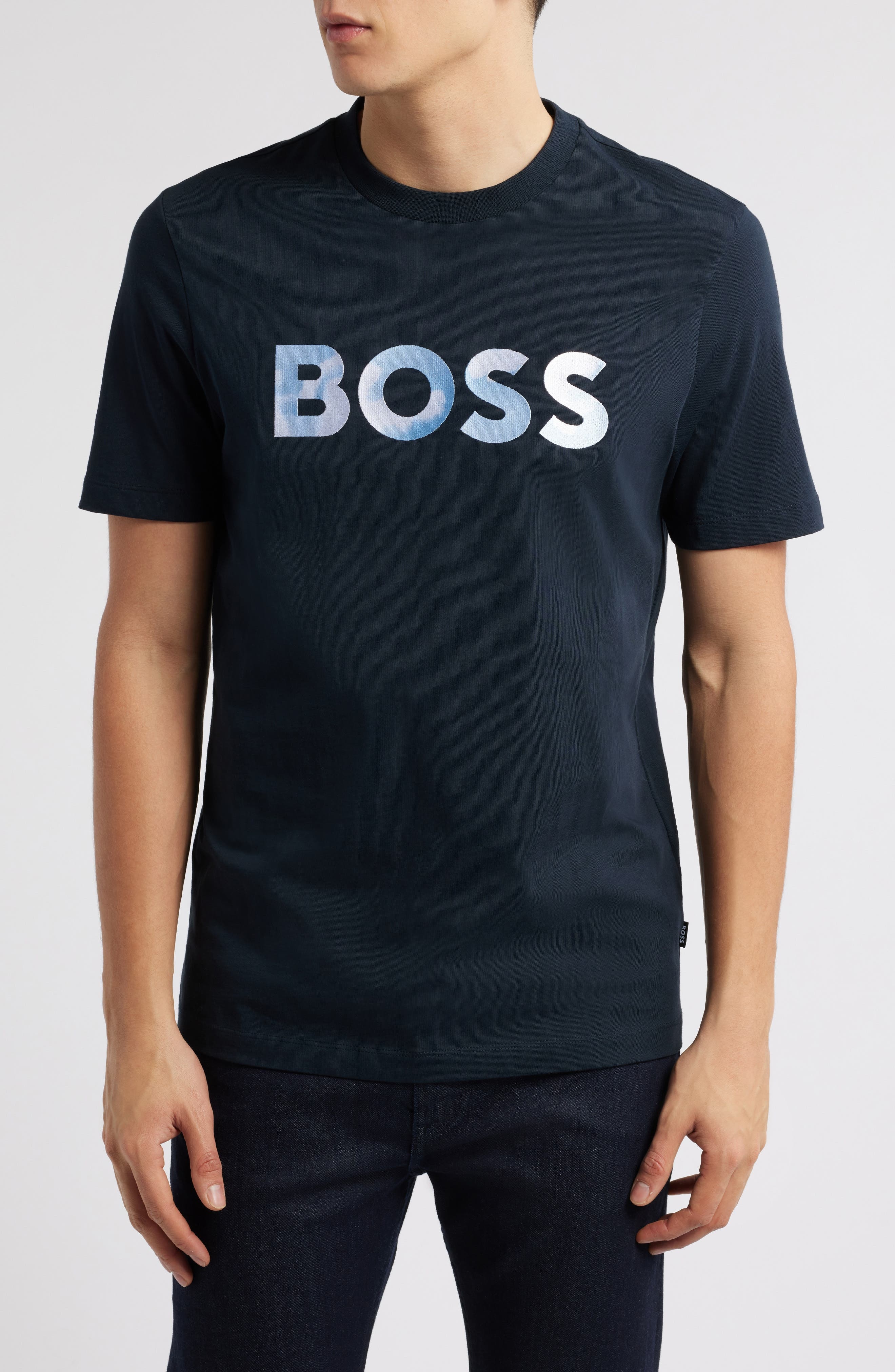 BOSS Thompson Logo Graphic T-Shirt in Dark Blue at Nordstrom - 1