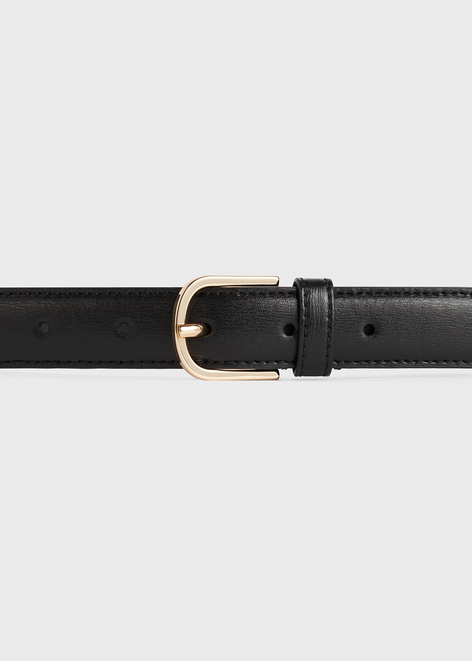 Slim trouser leather belt black - 5