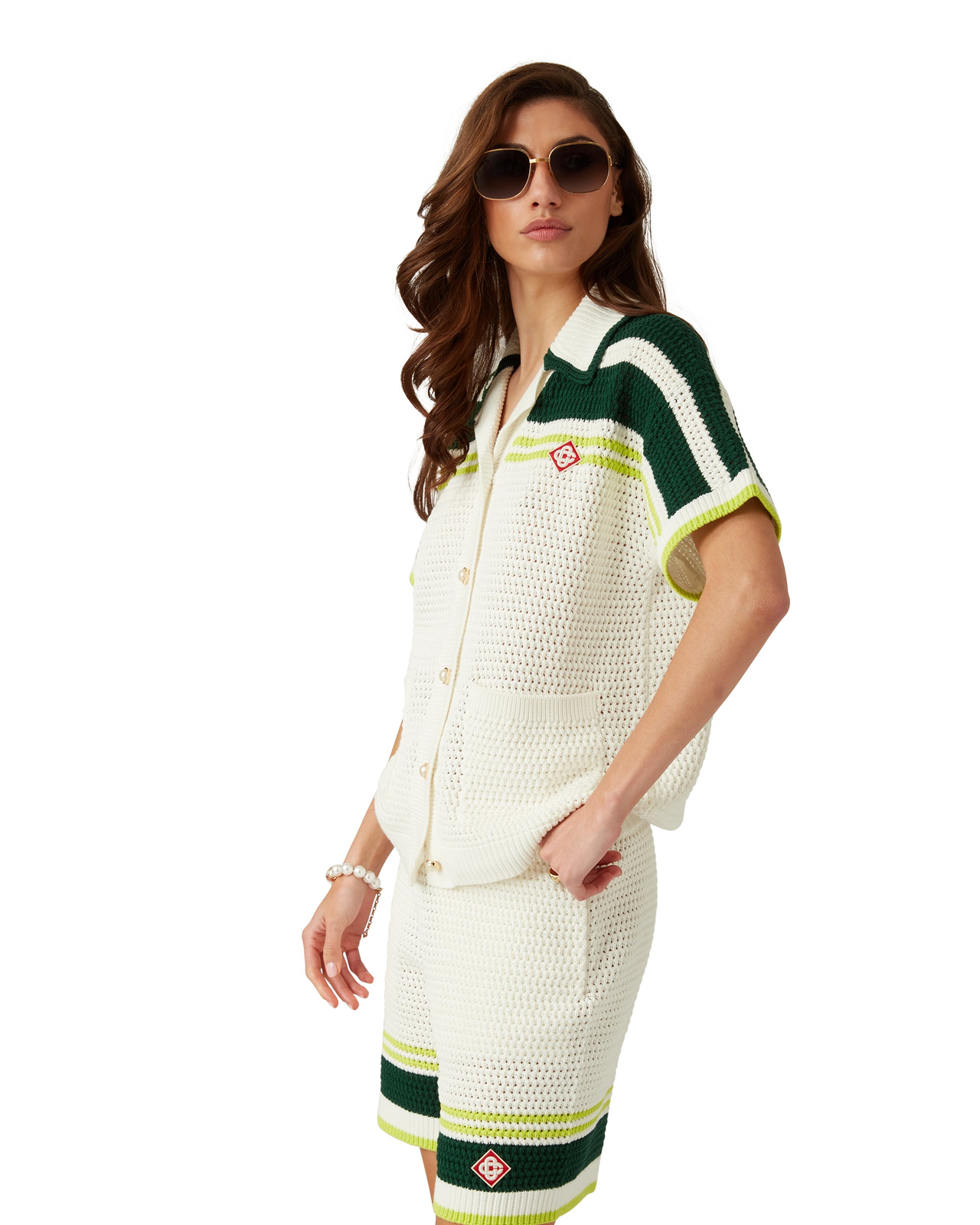 Crochet Tennis Shirt | Casablanca Paris - 4