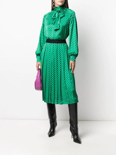 MSGM polka-dot pleated skirt outlook