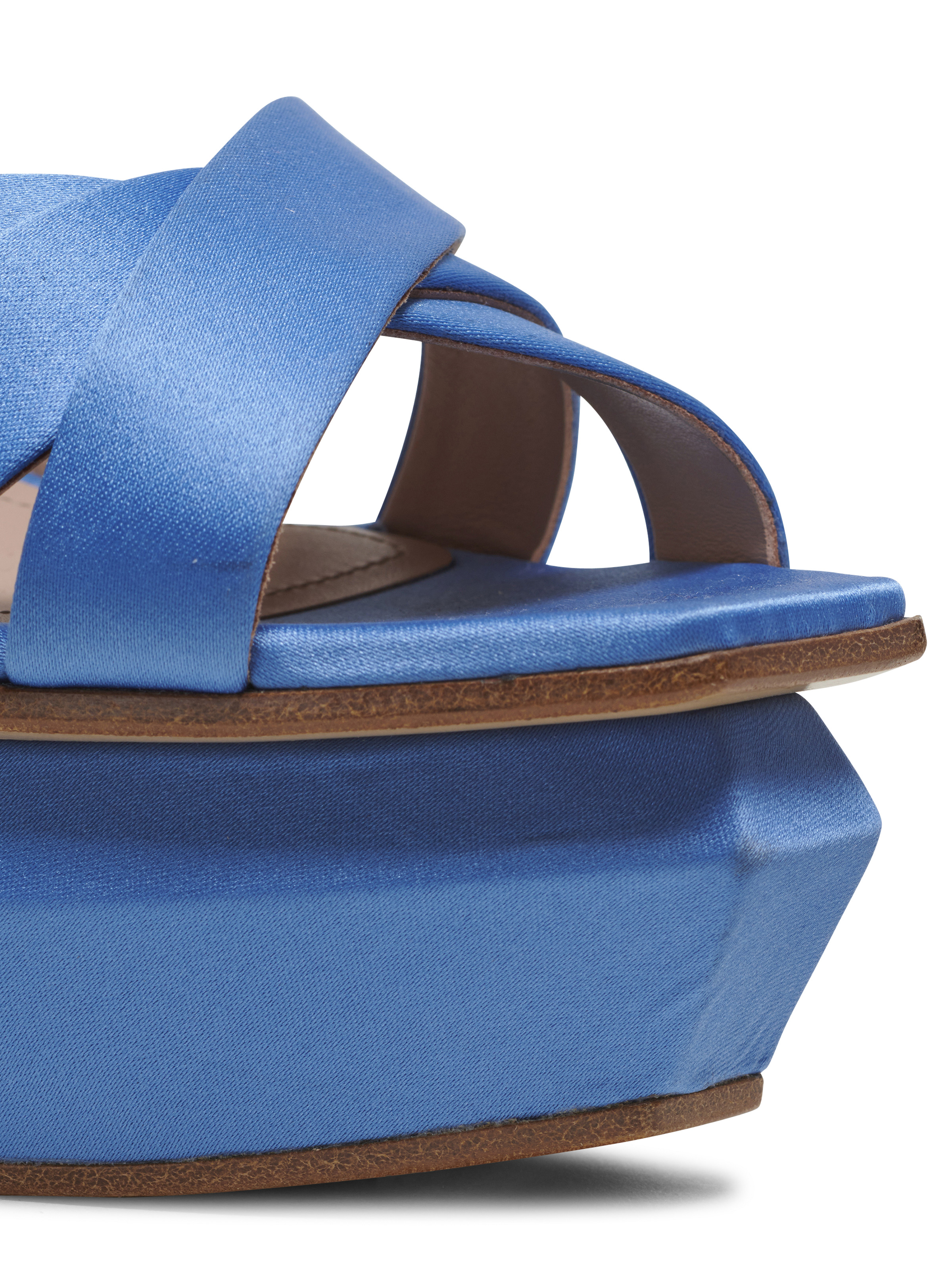 Ava satin platform sandals - 6