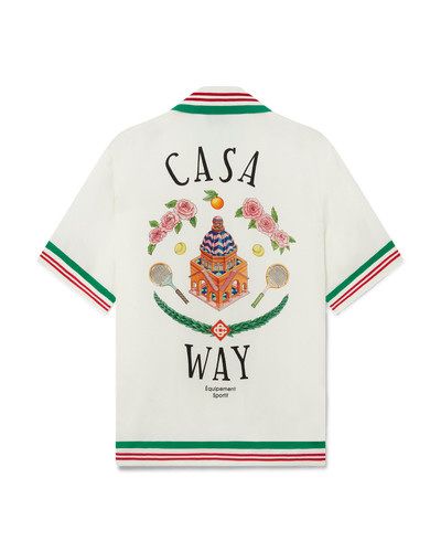 CASABLANCA Casa Way Knitted Collar Silk Shirt outlook