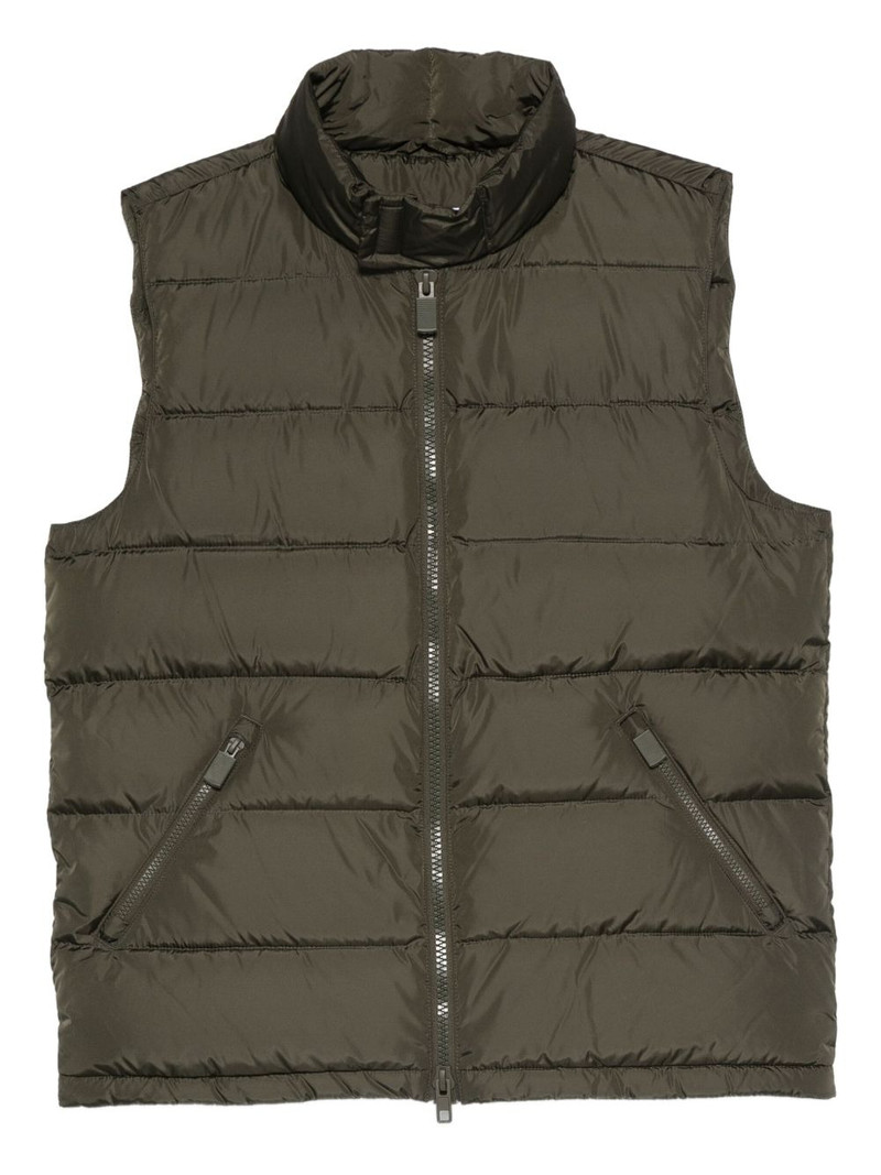 quilted zip-front gilet 1