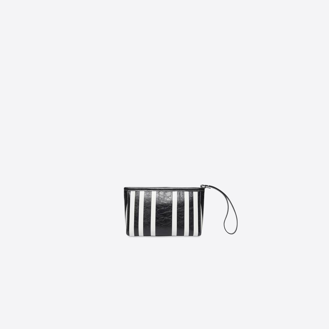 Barbes Small Zip Pouch With Handle in Black - 2