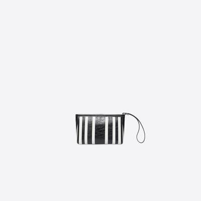 BALENCIAGA Barbes Small Zip Pouch With Handle in Black outlook