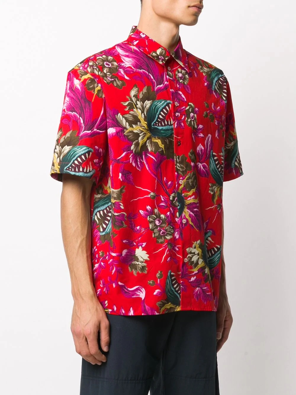 Venus flytrap-print shirt - 3